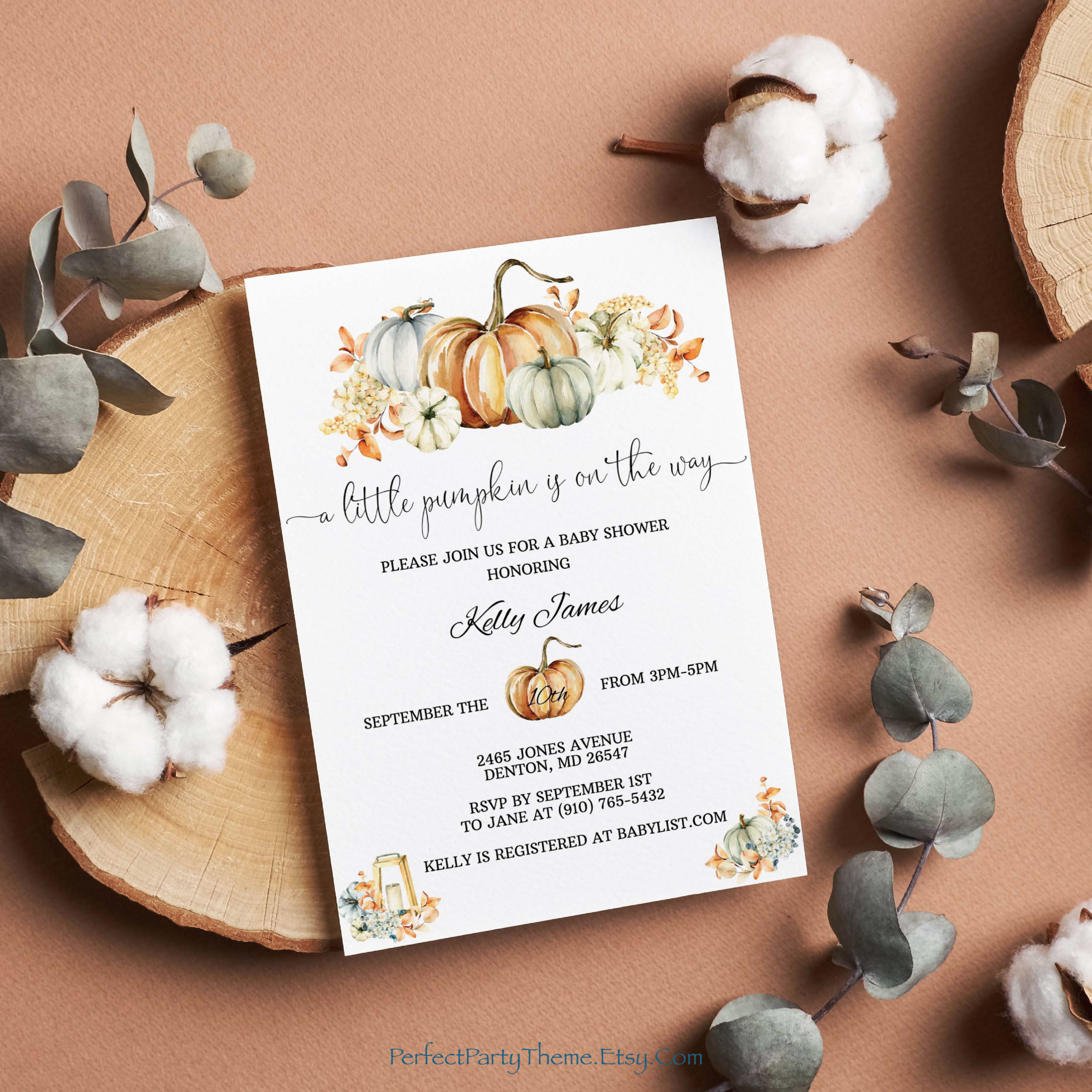 Fall Baby Shower Invitation